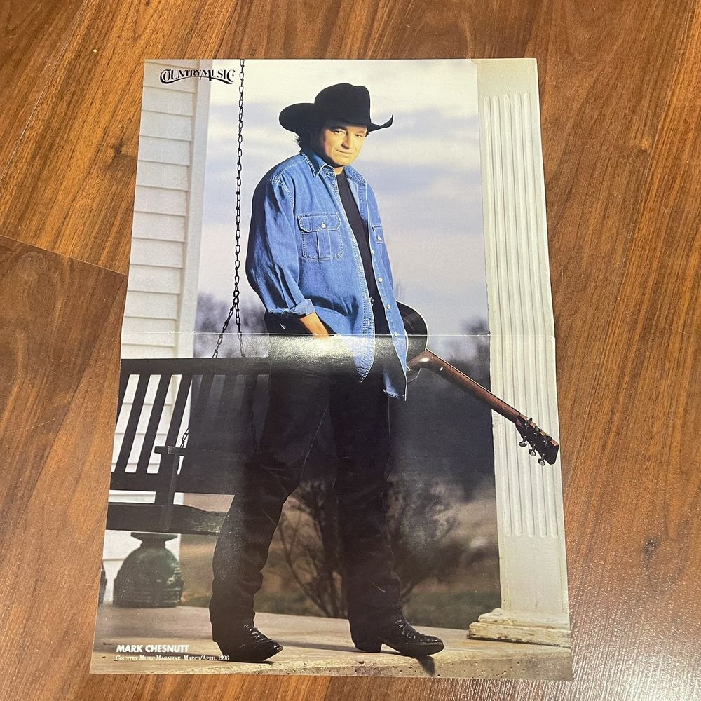Vintage Country Music‎ Magazine Poster Mark Chesnutt 1 Side 8x10.5